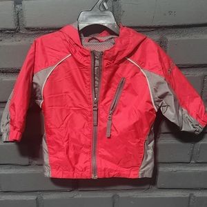 Red and Gray Columbia Windbreaker Hooded Jacket Size 12 months